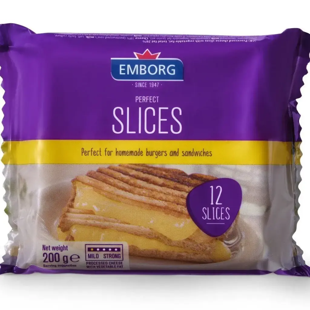 Emborg Cheese Slices (Cheddar)/ per pack